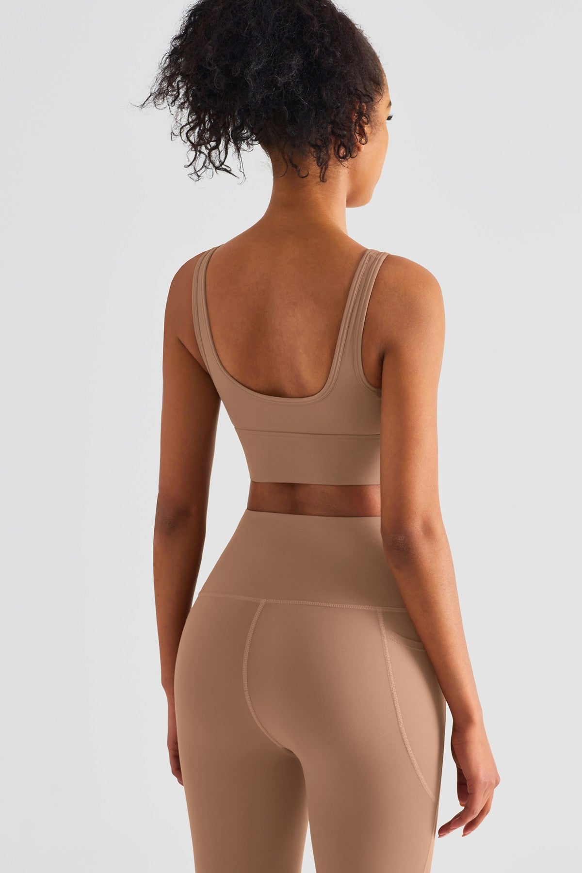 Sleek Ruched Longline Sports Bra by bornfocus