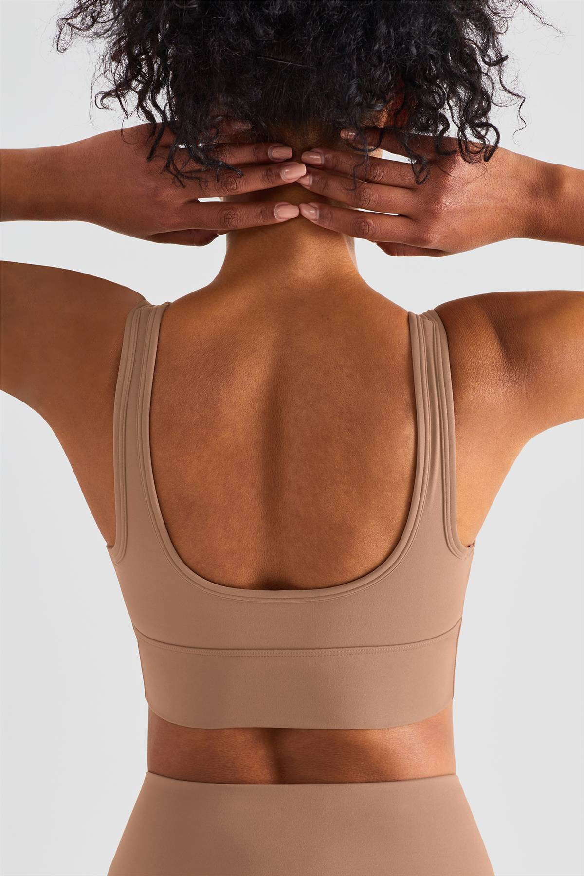 Sleek Ruched Longline Sports Bra by bornfocus