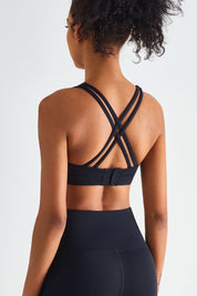 Crisscross Straps Sports Bra by bornfocus