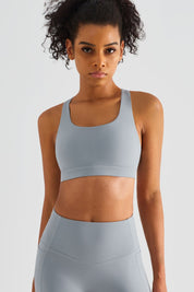 Crisscross Straps Sports Bra by bornfocus