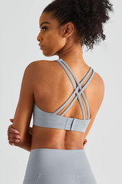 Crisscross Straps Sports Bra by bornfocus