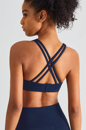 Crisscross Straps Sports Bra by bornfocus