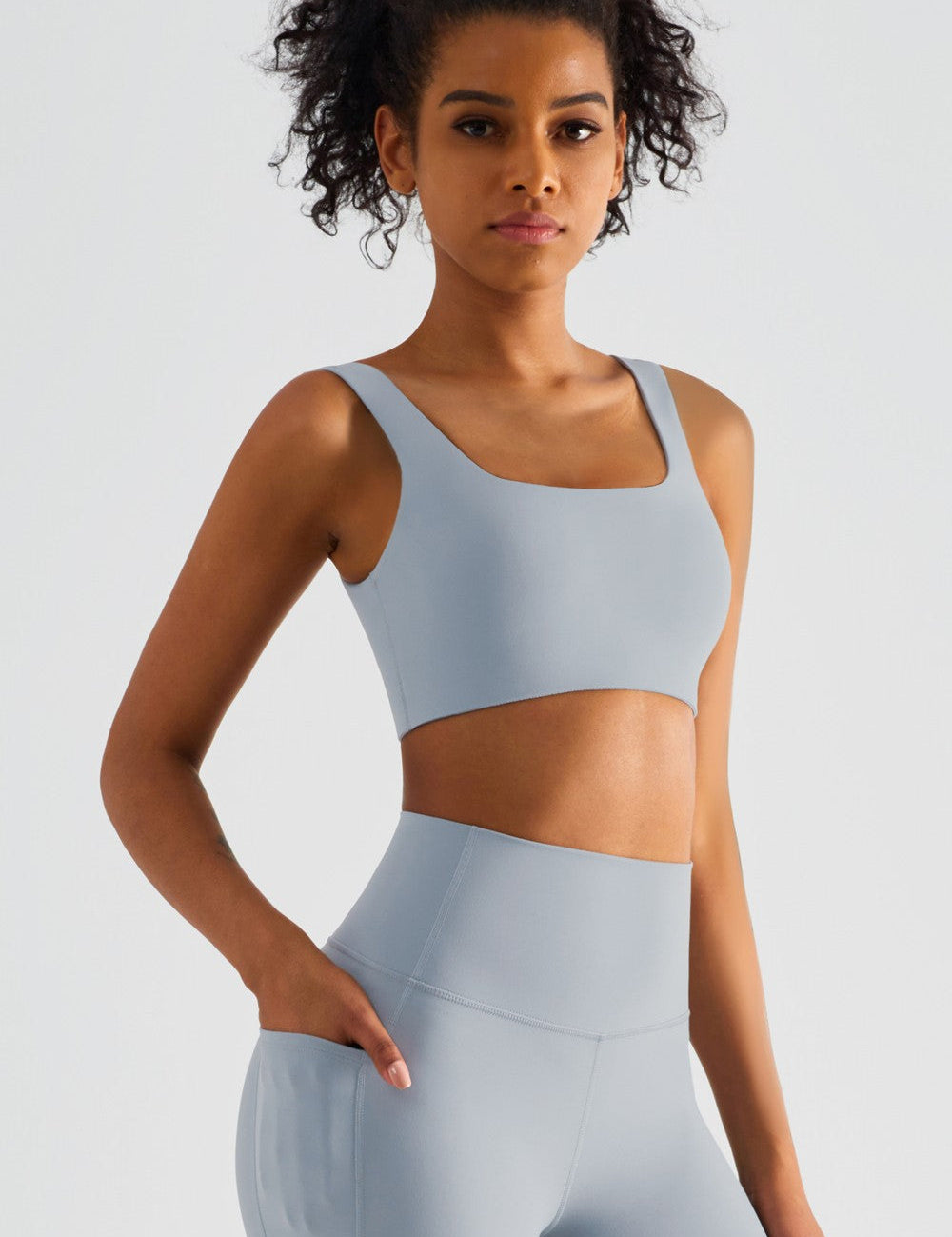 Straight Straps Backless Sports Bra by bornfocus