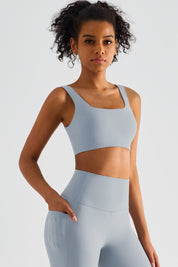 Straight Straps Backless Sports Bra by bornfocus