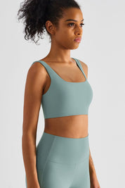 Straight Straps Backless Sports Bra by bornfocus