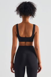 Straight Straps Backless Sports Bra by bornfocus