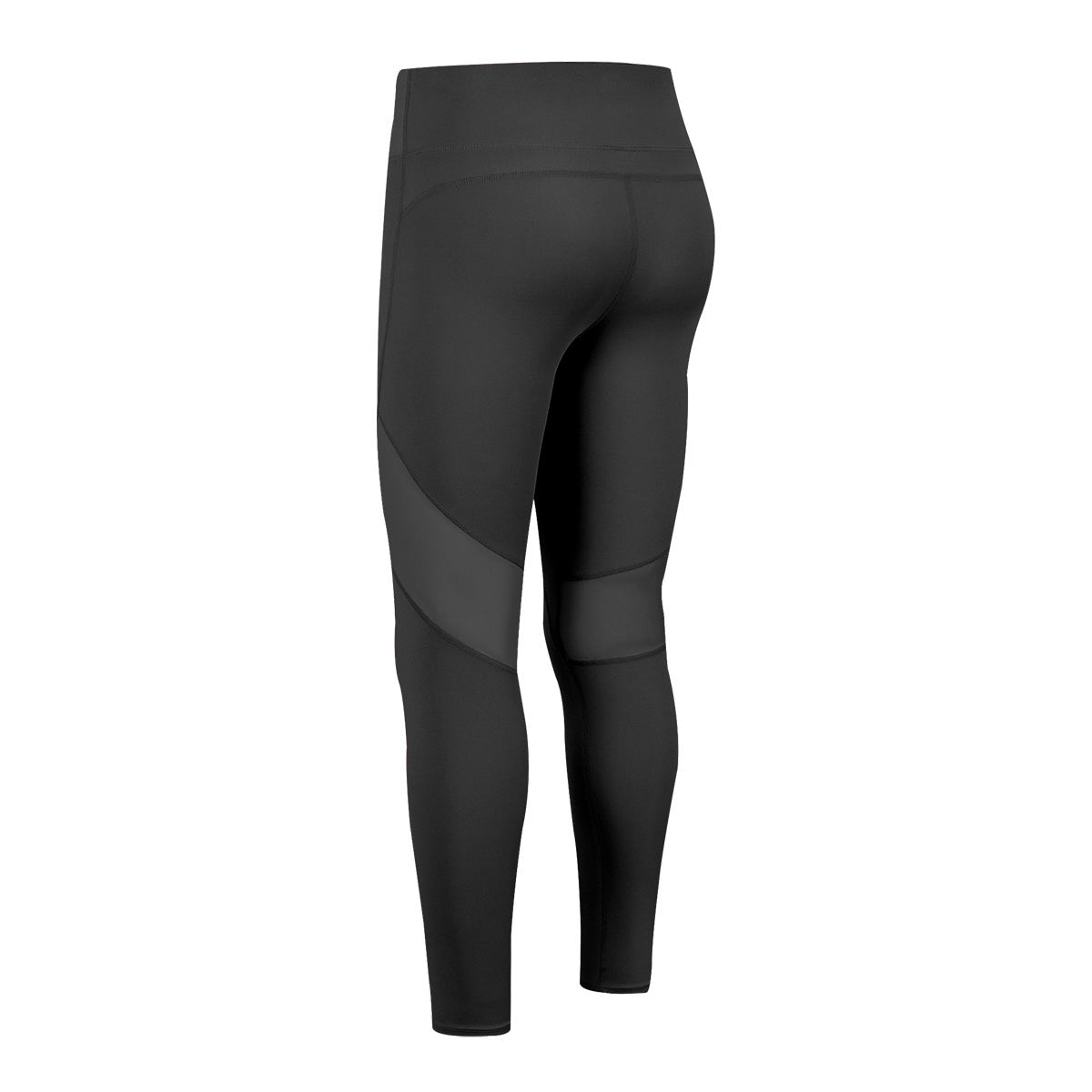 High-Waist Mesh Insert Ankle Leggings by bornfocus