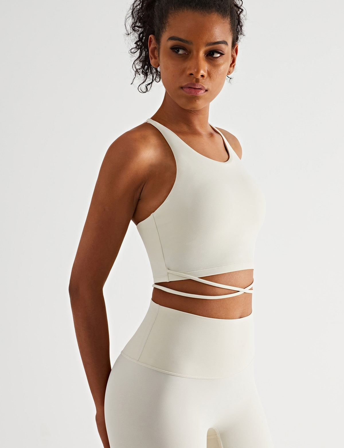 Crossover Straps Sports Bra by bornfocus