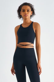 Crossover Straps Sports Bra by bornfocus