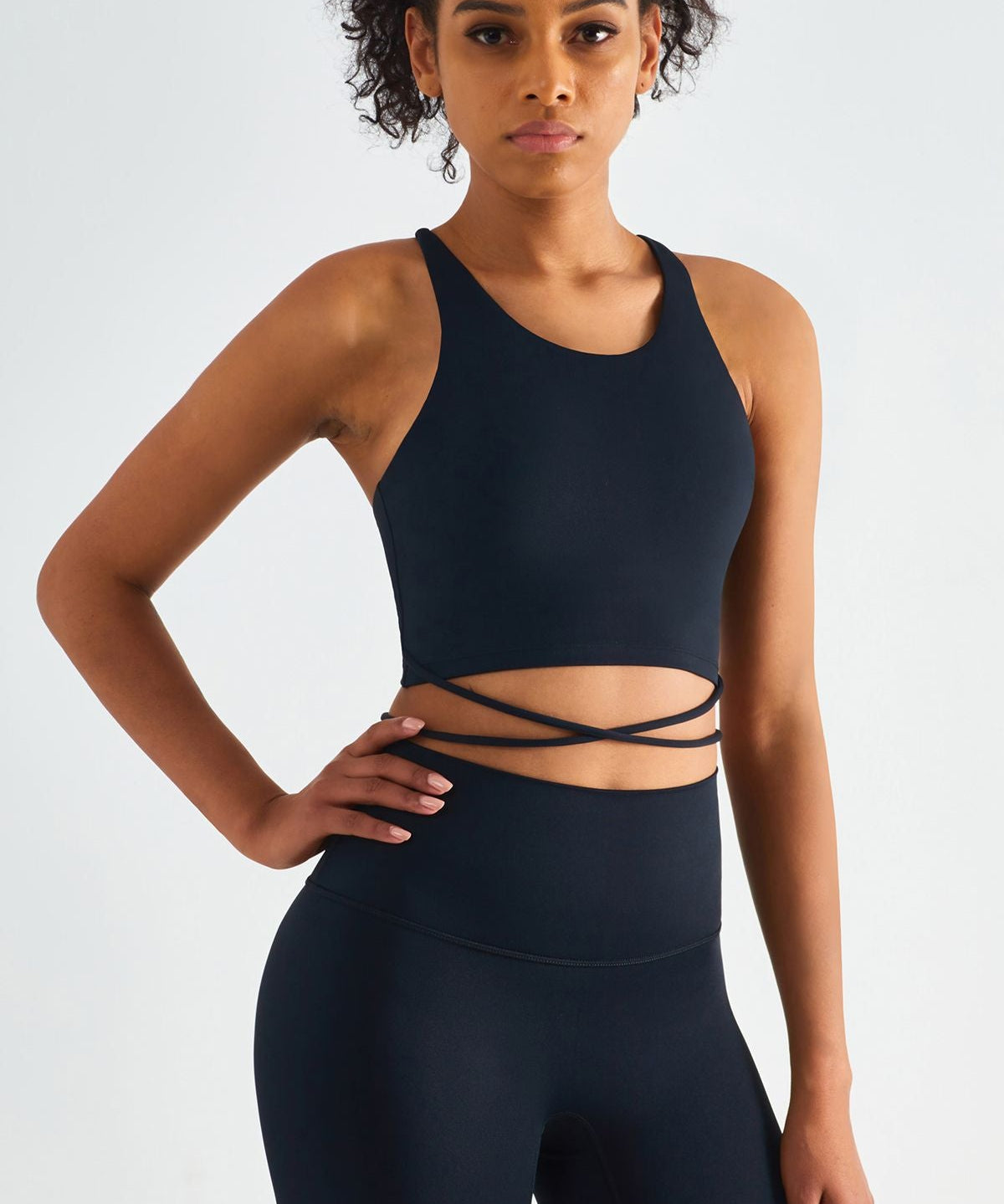 Crossover Straps Sports Bra by bornfocus