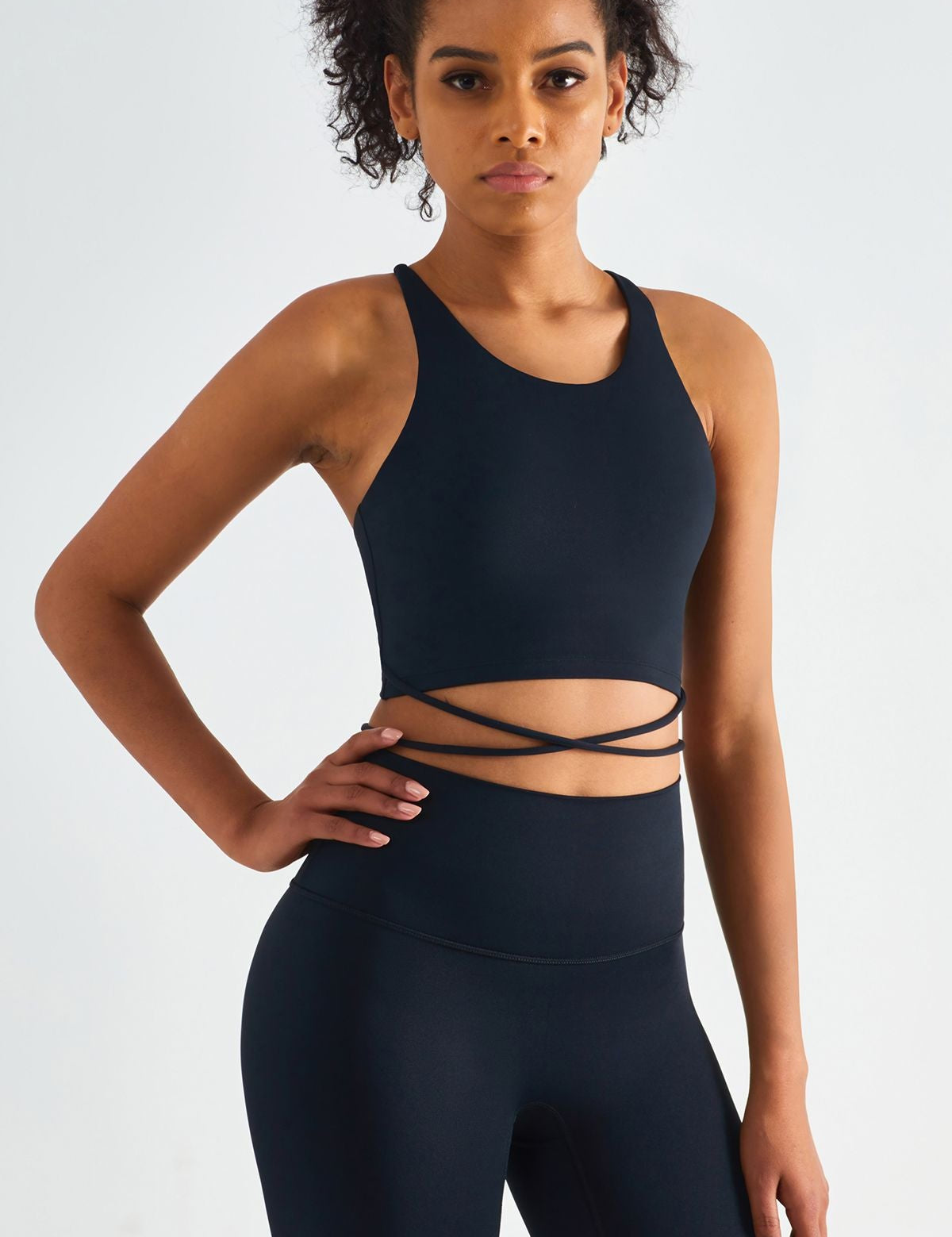 Crossover Straps Sports Bra by bornfocus