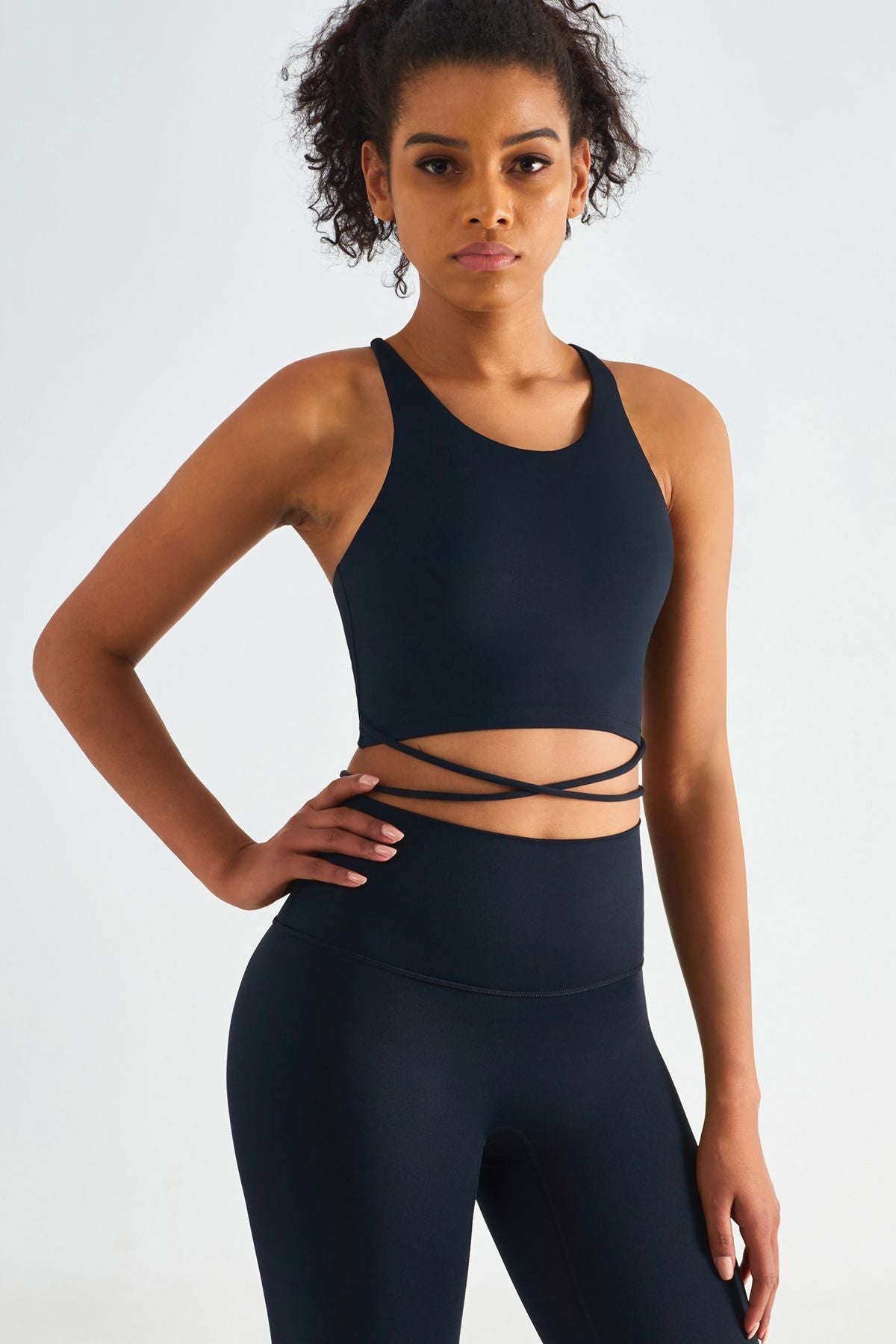 Crossover Straps Sports Bra by bornfocus