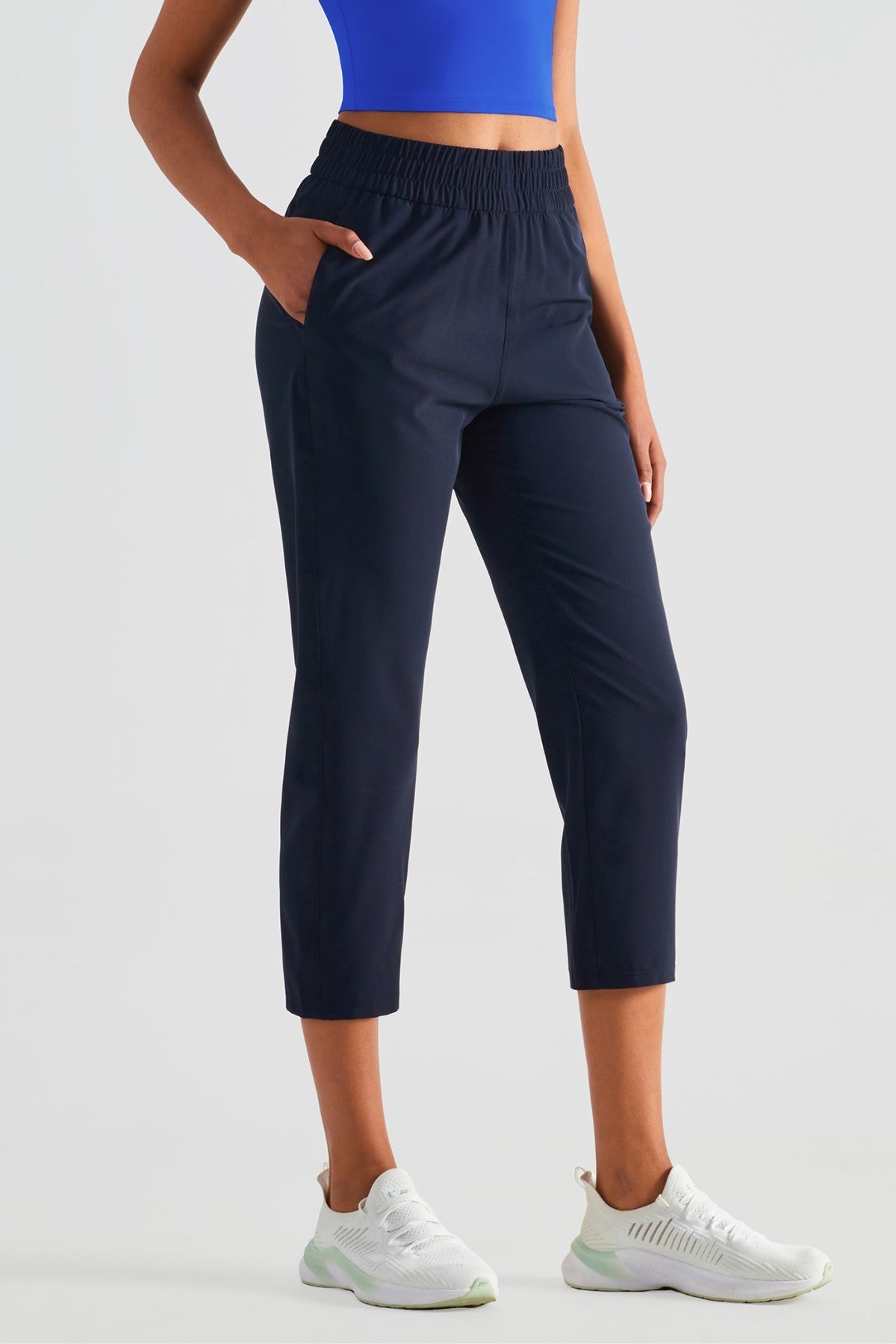 UPF 50+ Tapered Crop Pants with Pockets by bornfocus