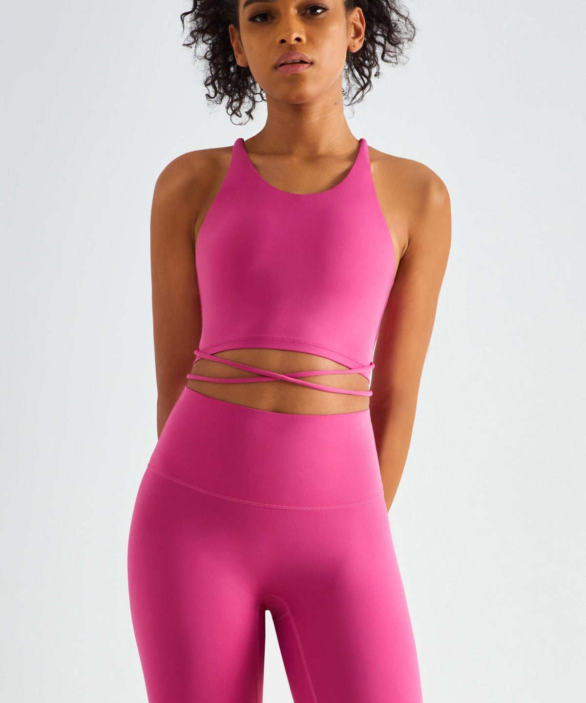 Crossover Straps Sports Bra by bornfocus