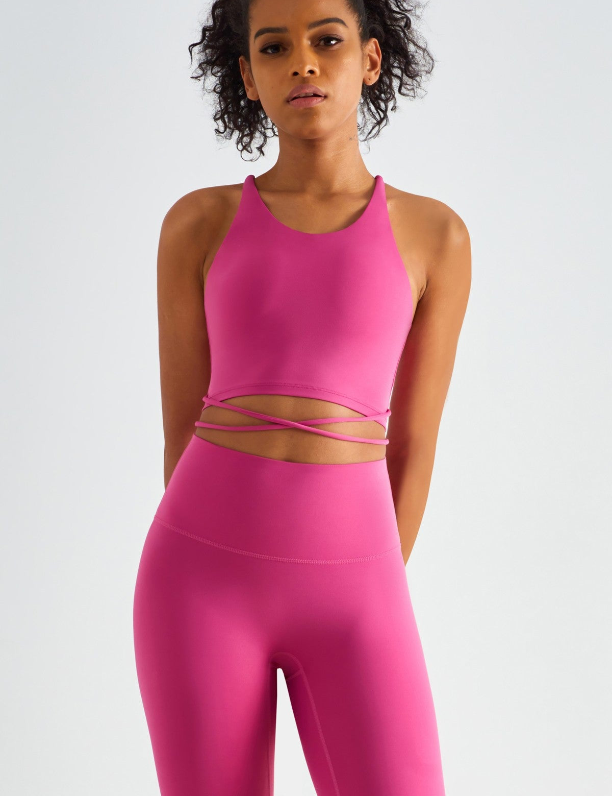 Crossover Straps Sports Bra by bornfocus