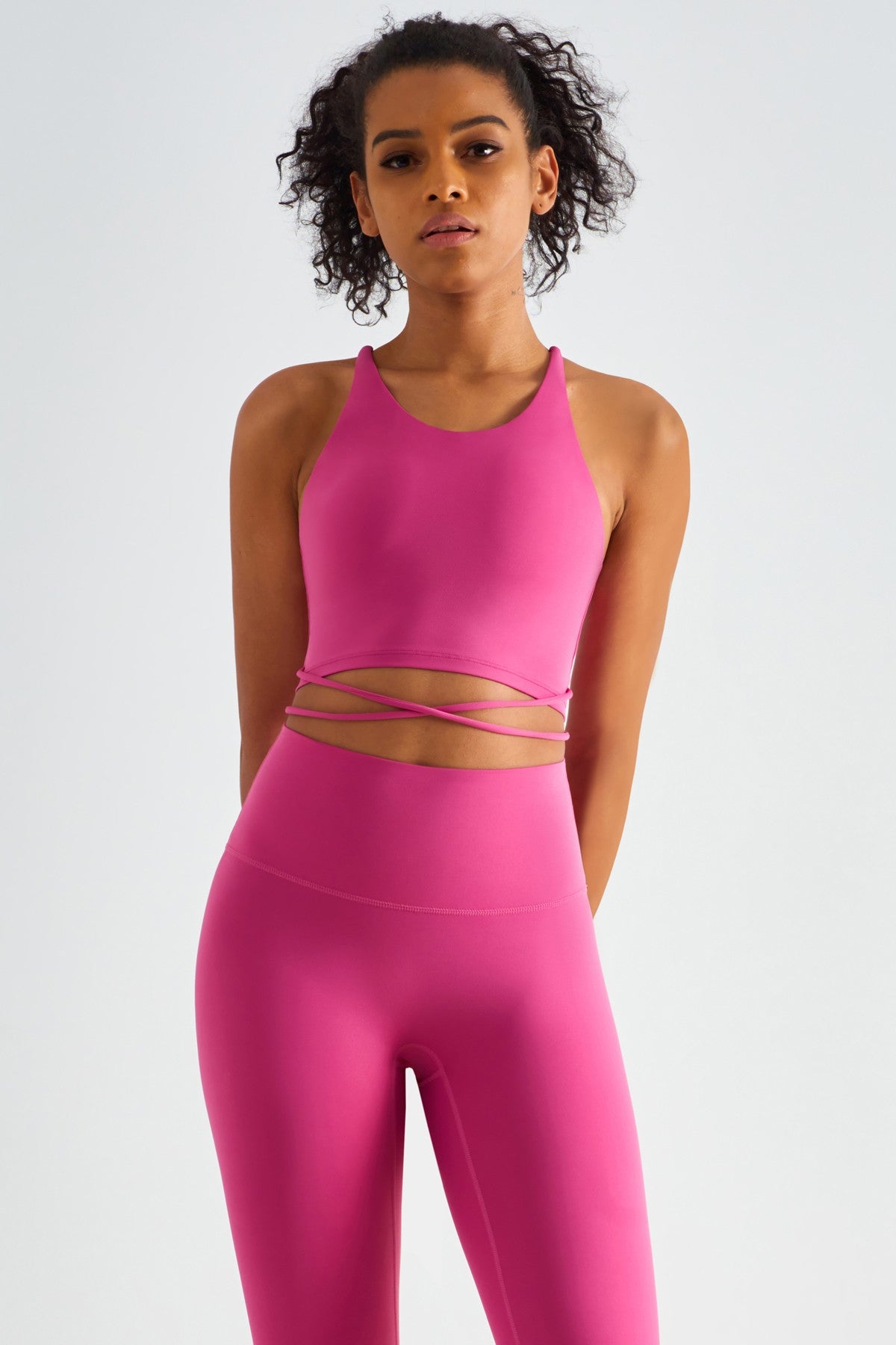 Crossover Straps Sports Bra by bornfocus