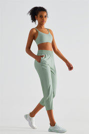 UPF 50+ Tapered Crop Pants with Pockets by bornfocus