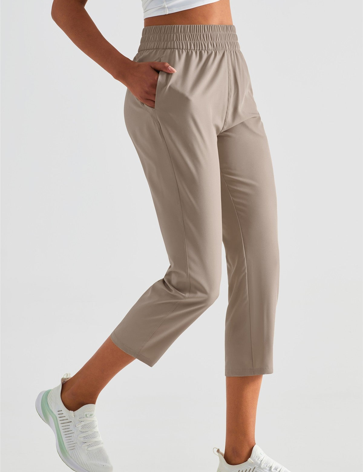 UPF 50+ Tapered Crop Pants with Pockets by bornfocus