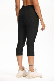 High Waisted Cropped Butt Lifting TikTok Leggings by bornfocus