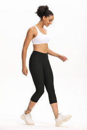 High Waisted Cropped Butt Lifting TikTok Leggings by bornfocus