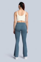 High Waist Crossover Bootcut Leggings by bornfocus