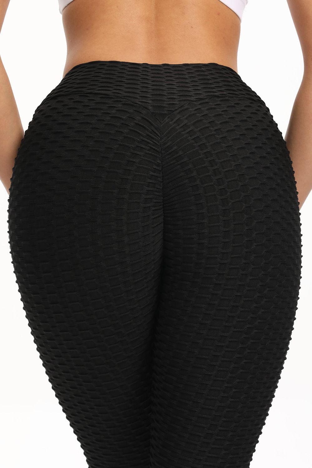 High Waisted Cropped Butt Lifting TikTok Leggings by bornfocus