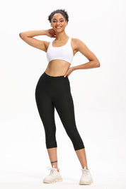 High Waisted Cropped Butt Lifting TikTok Leggings by bornfocus