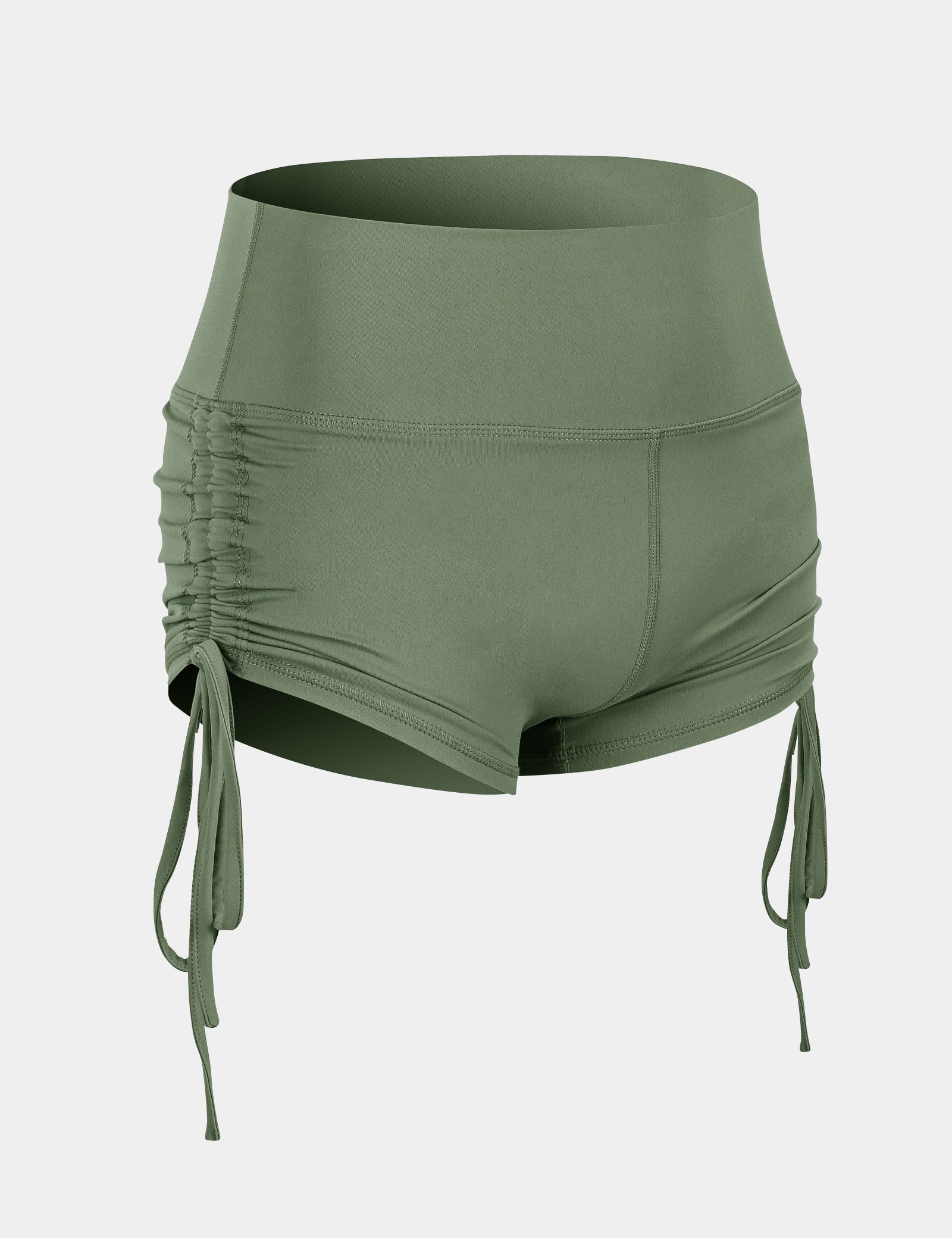 High-Rise Workout Shorts with Drawstring by bornfocus