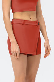 Mid-Waist Split Front Skort by bornfocus