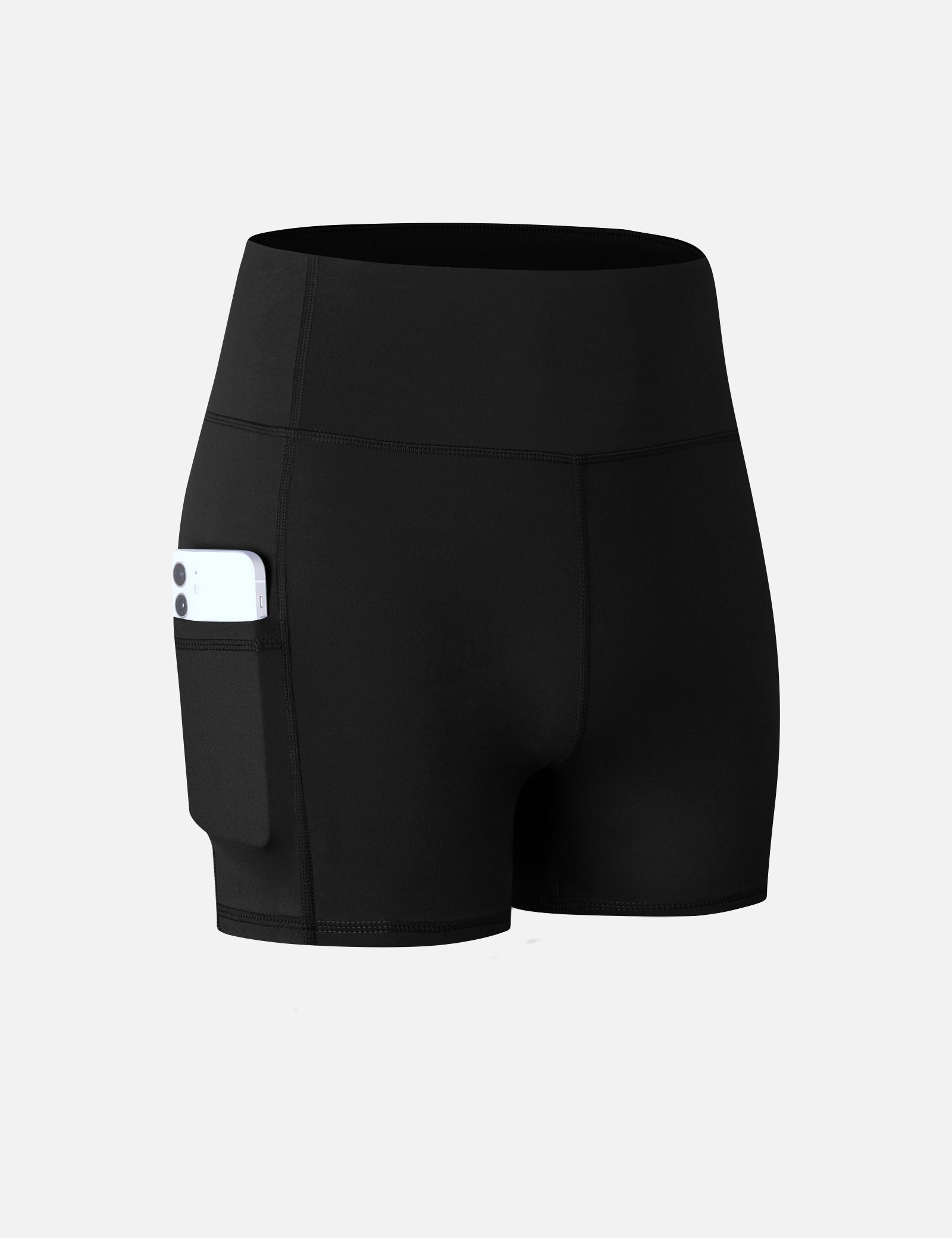 High-Rise Yoga Shorts with Pockets by bornfocus