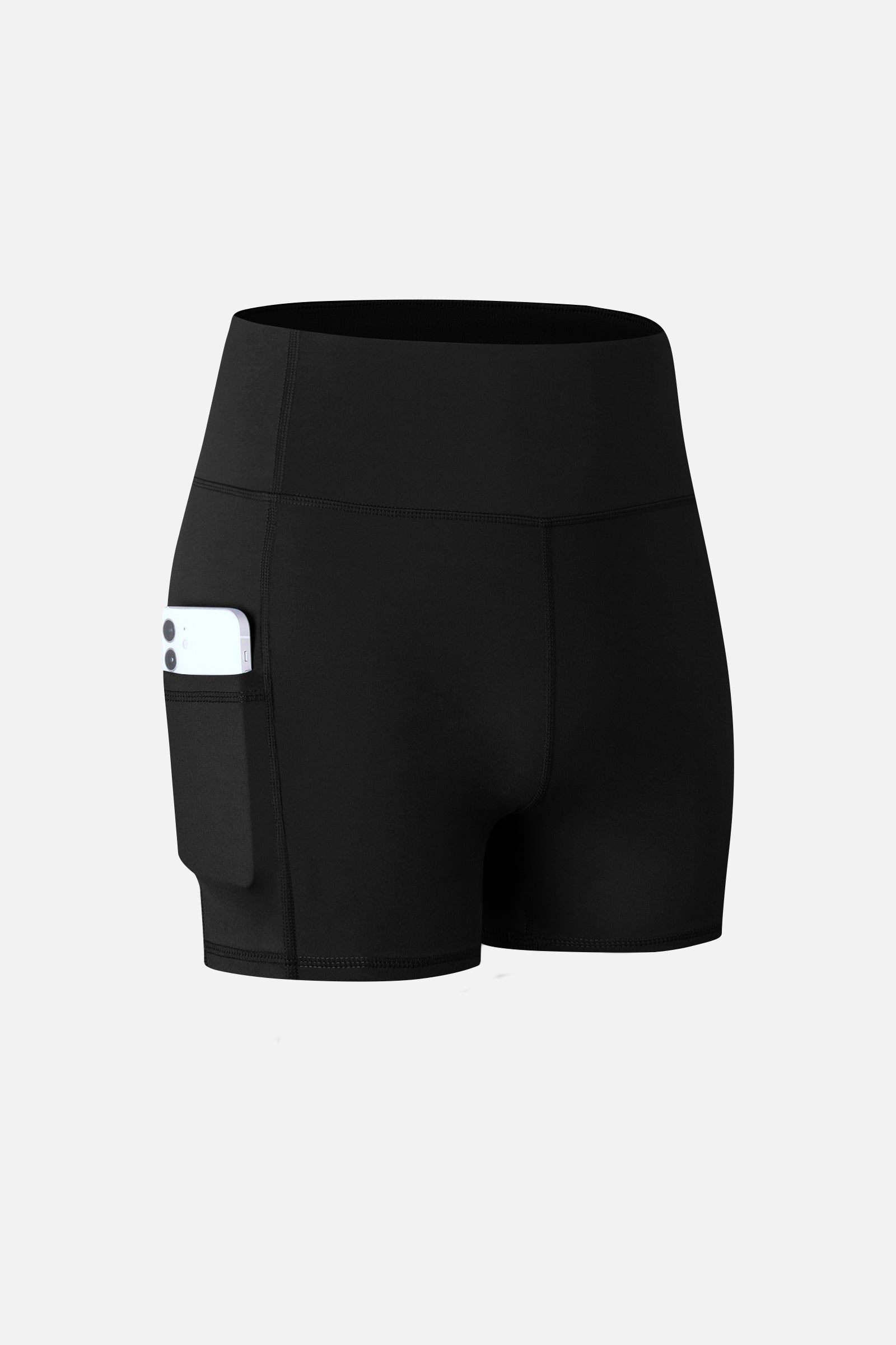 High-Rise Yoga Shorts with Pockets by bornfocus