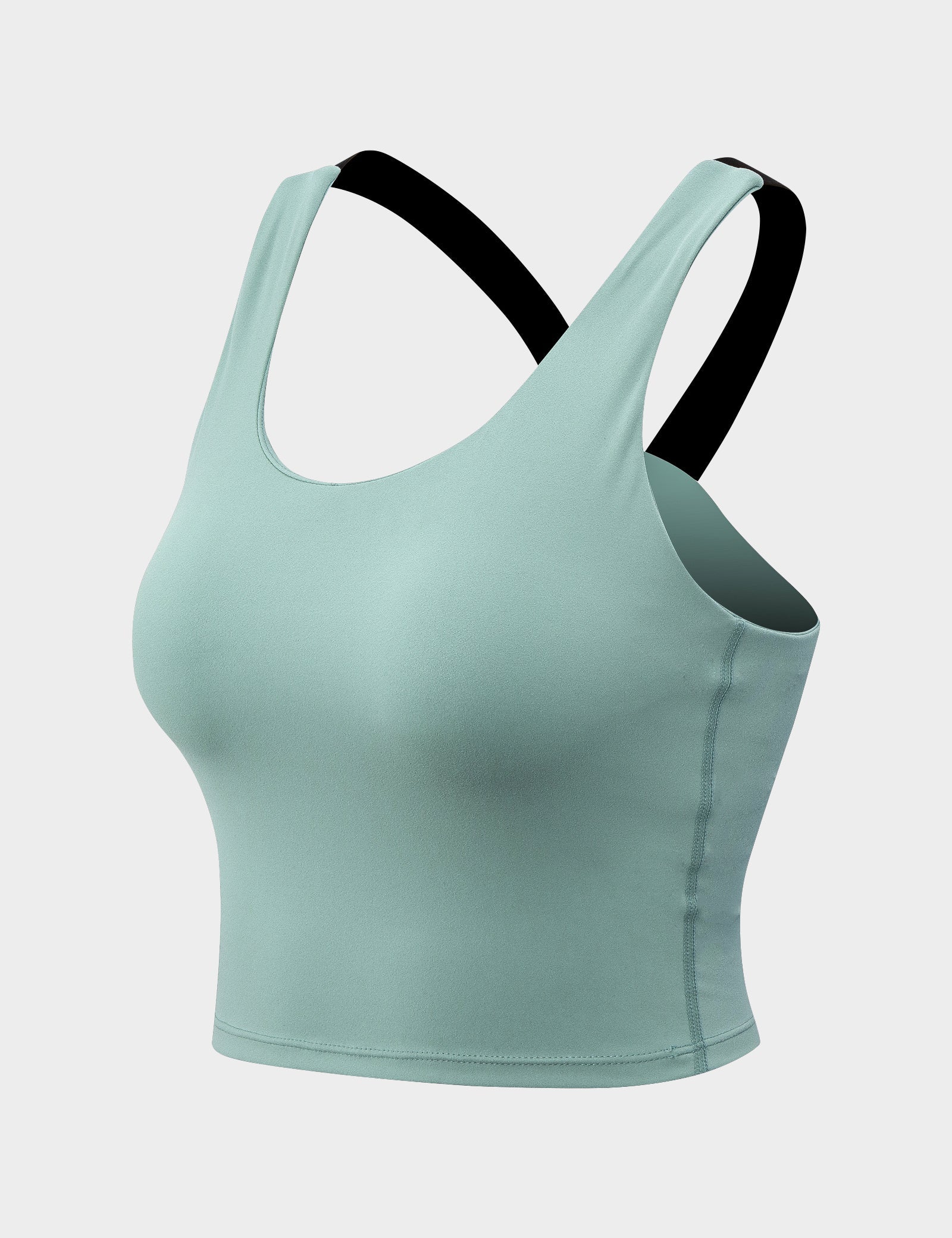 Longline Crop Tops Built in Bra by bornfocus