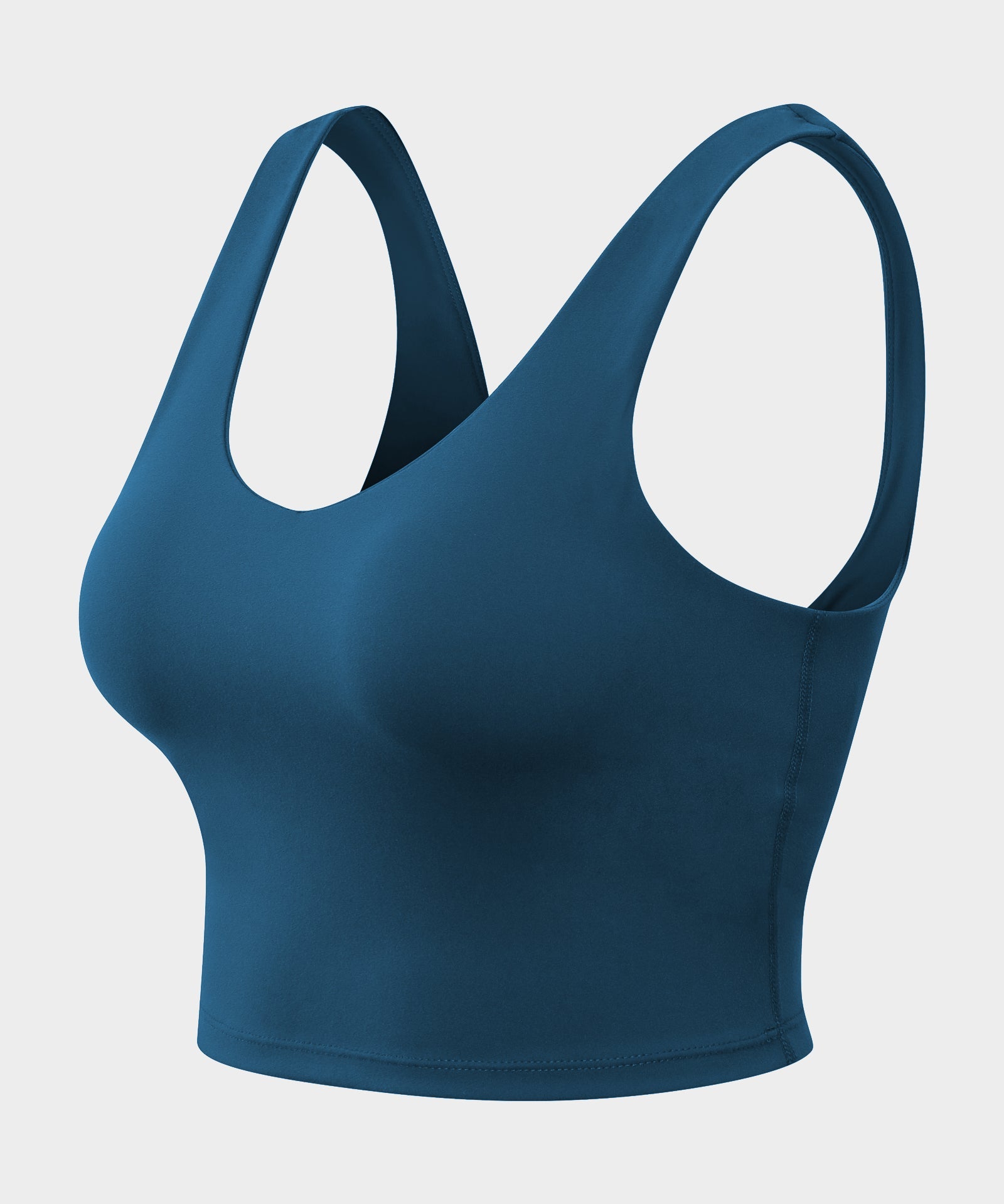 Longline Crop Tops Built in Bra by bornfocus