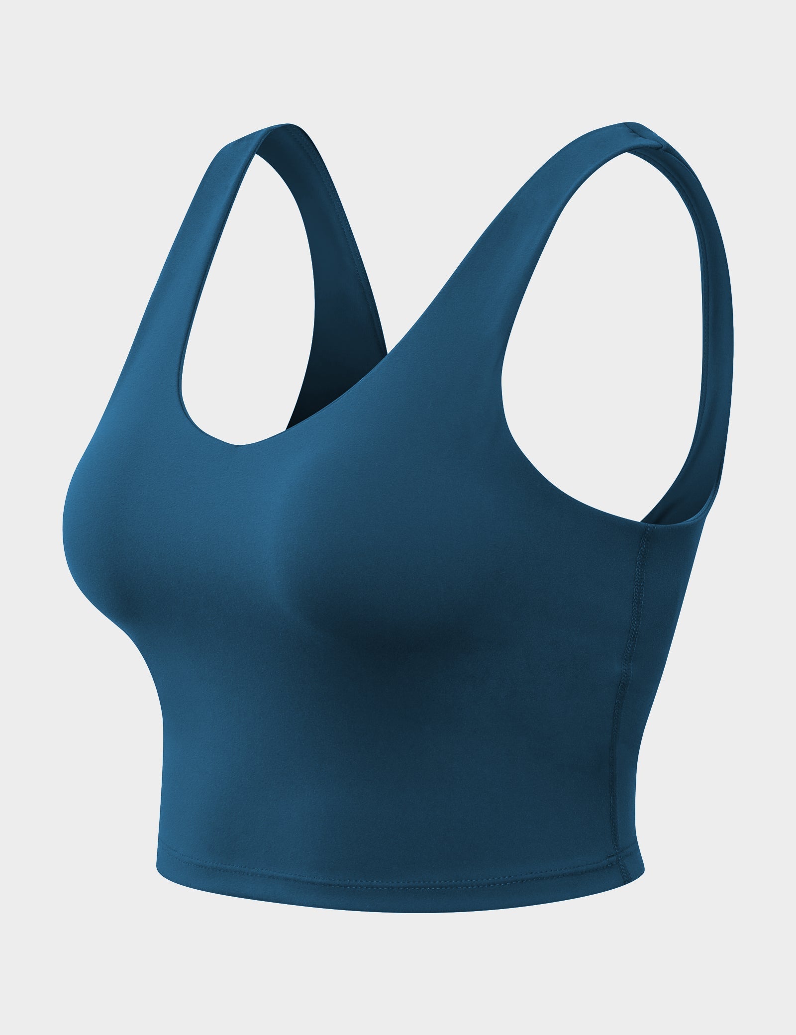 Longline Crop Tops Built in Bra by bornfocus