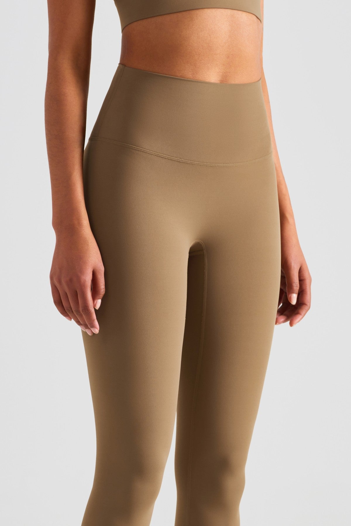 High-Rise No Front Seam Leggings by bornfocus