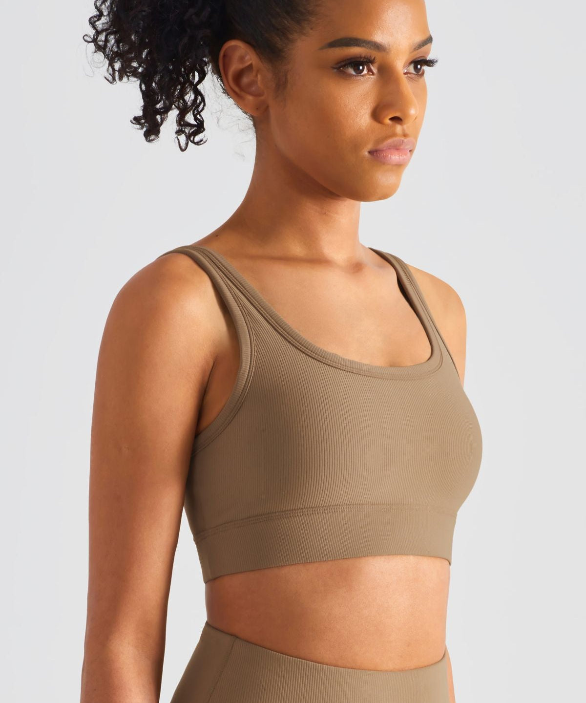 Ribbed Sports Bra Light Support by bornfocus