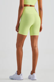 Ribbed High-Rise Seamless Biker Shorts by bornfocus