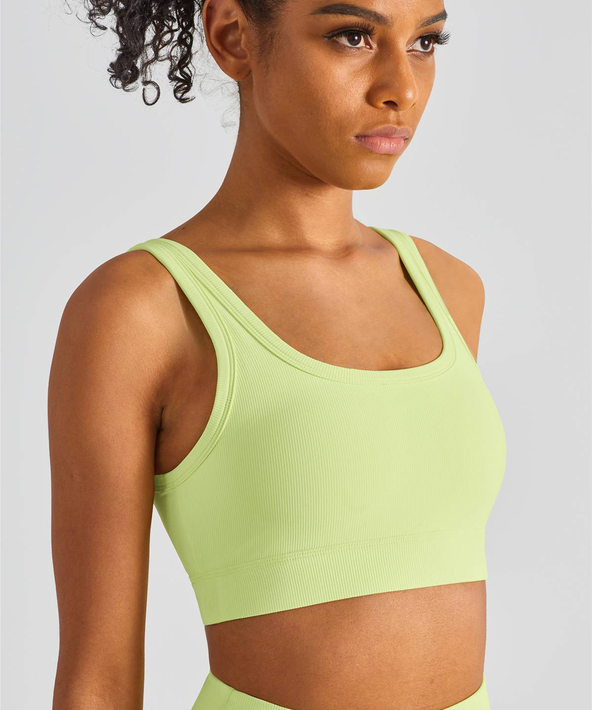 Ribbed Sports Bra Light Support by bornfocus