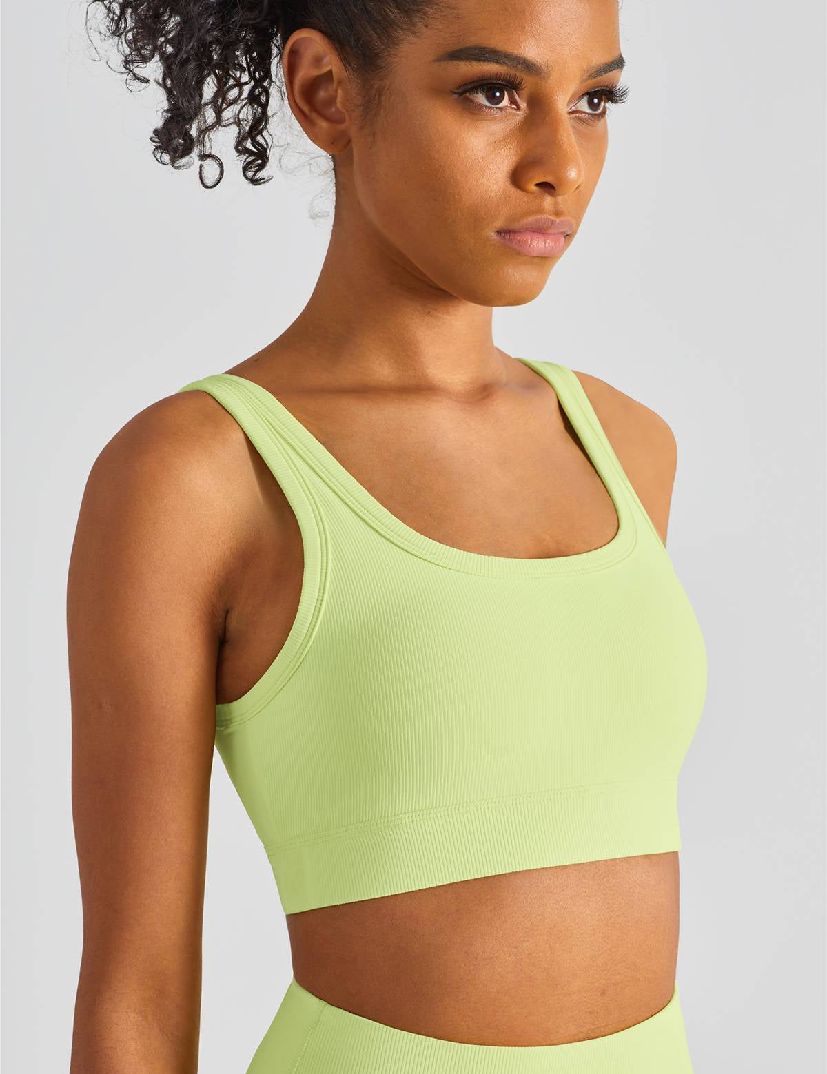 Ribbed Sports Bra Light Support by bornfocus