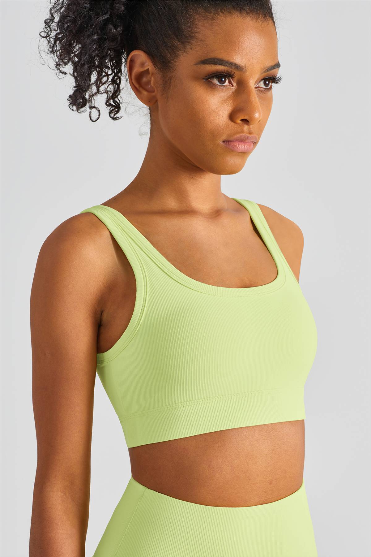 Ribbed Sports Bra Light Support by bornfocus