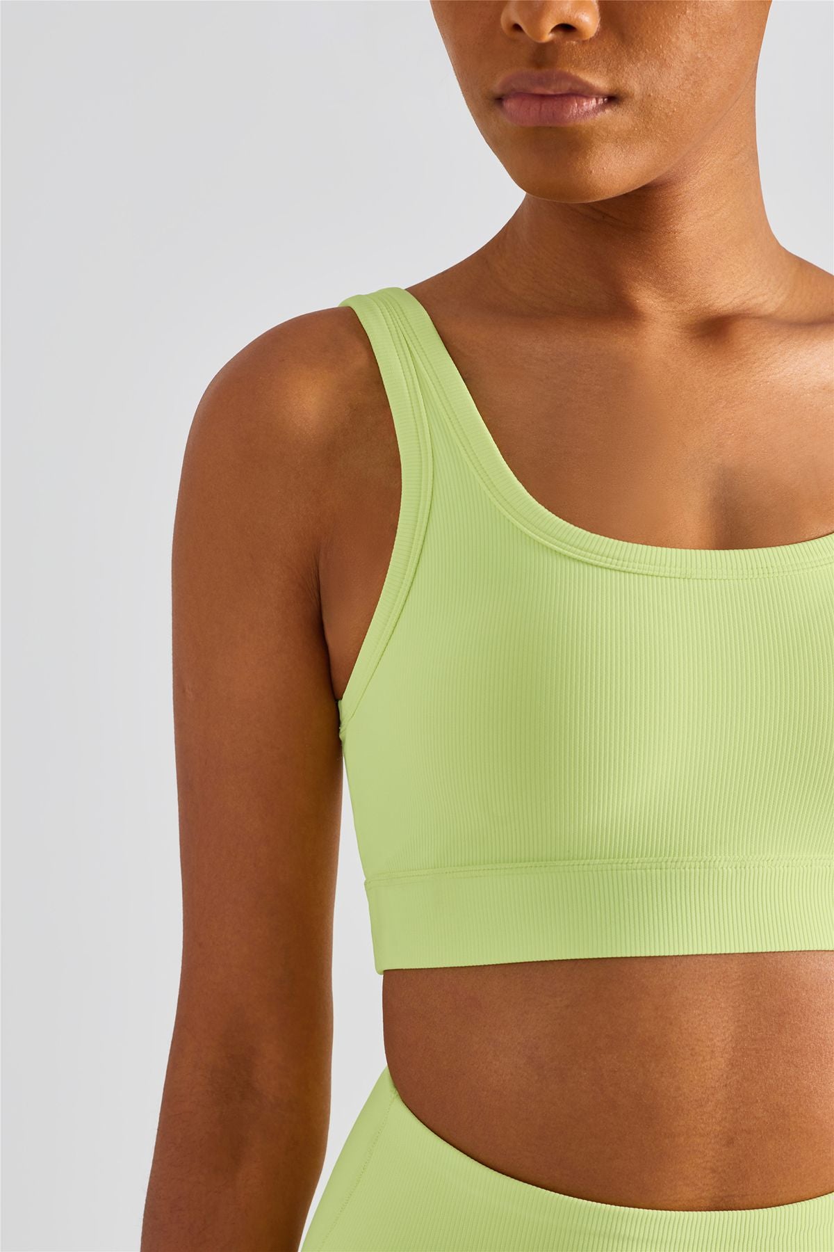 Ribbed Sports Bra Light Support by bornfocus