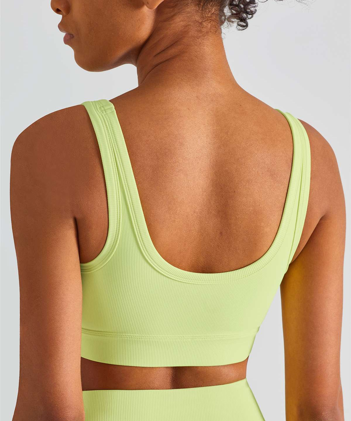 Ribbed Sports Bra Light Support by bornfocus