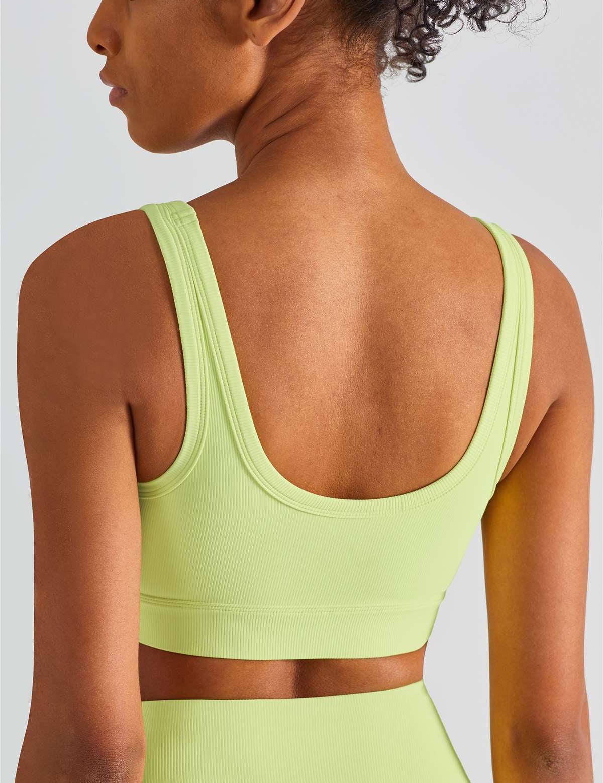 Ribbed Sports Bra Light Support by bornfocus