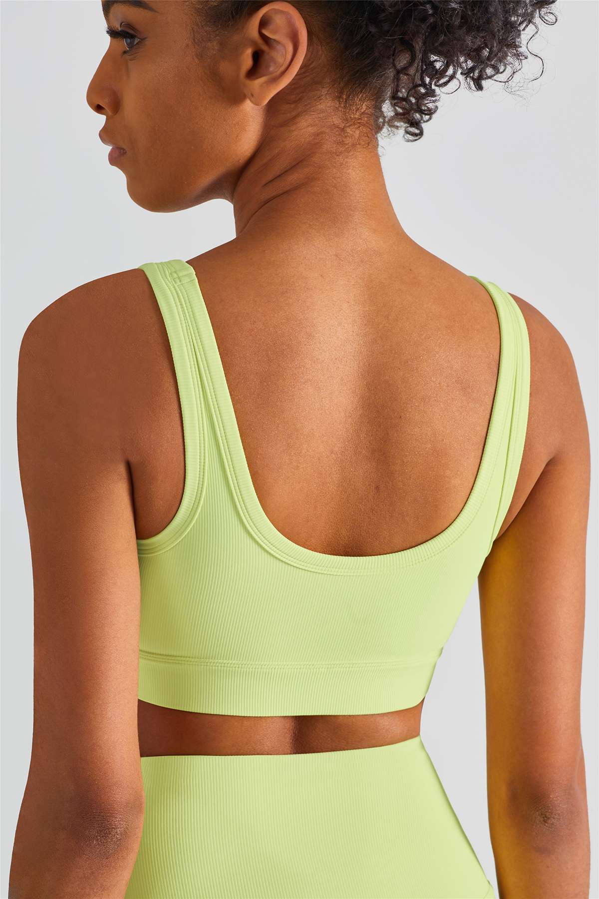 Ribbed Sports Bra Light Support by bornfocus