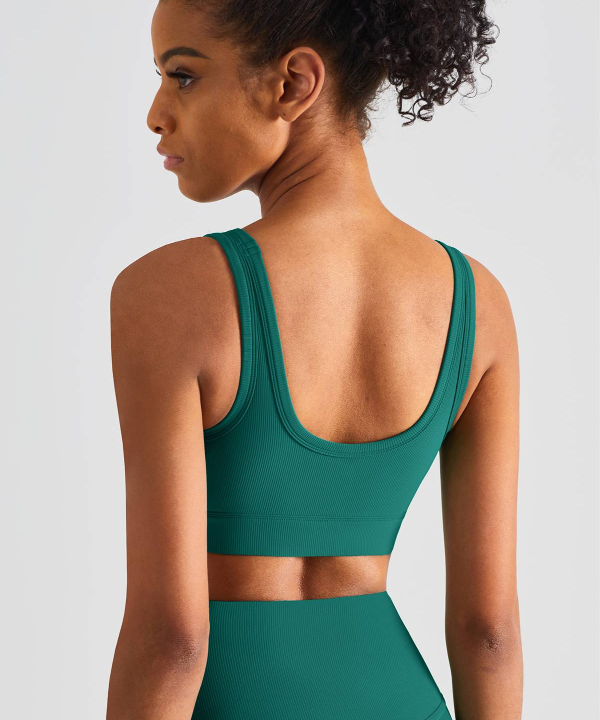 Ribbed Sports Bra Light Support by bornfocus