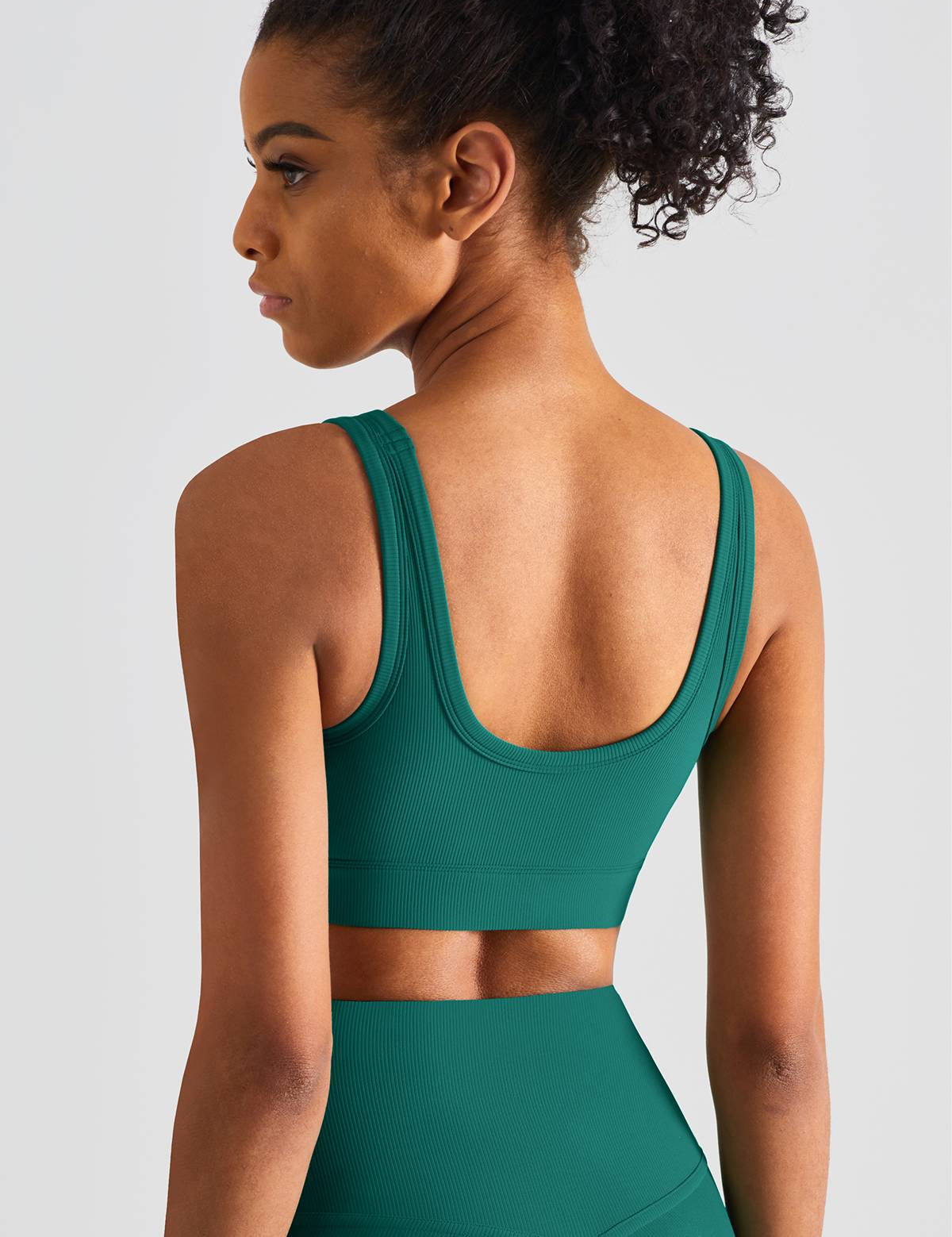 Ribbed Sports Bra Light Support by bornfocus