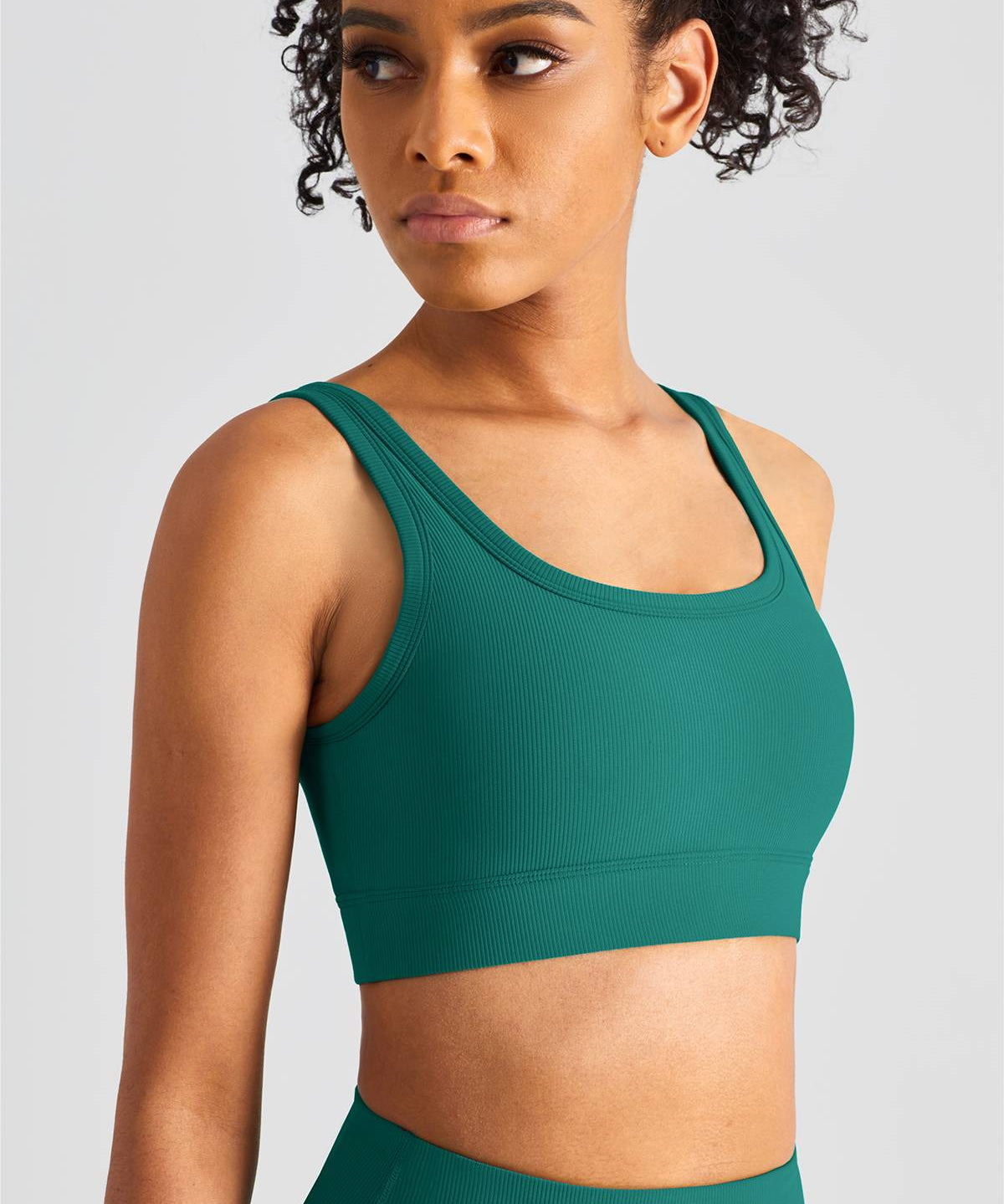 Ribbed Sports Bra Light Support by bornfocus