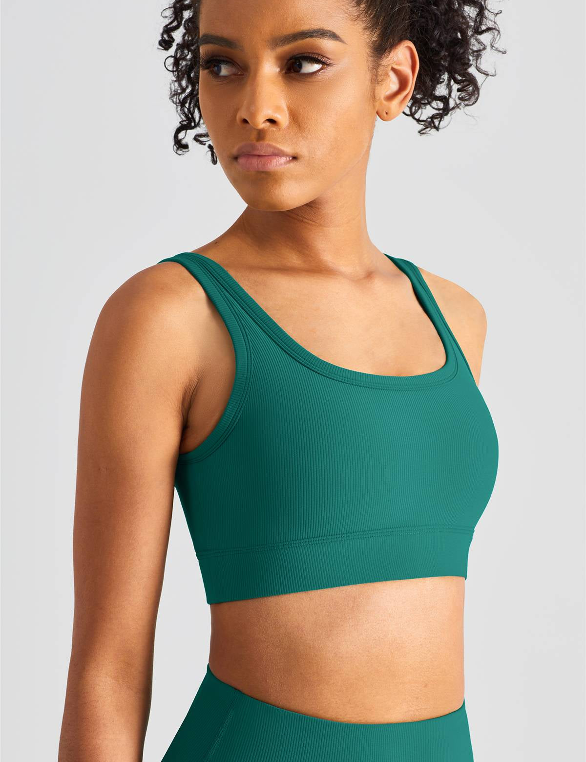 Ribbed Sports Bra Light Support by bornfocus