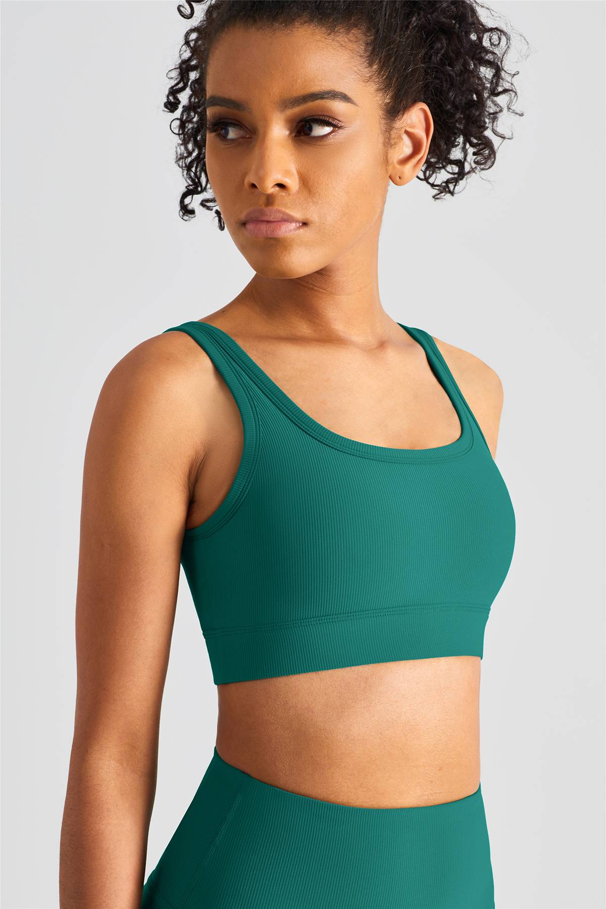 Ribbed Sports Bra Light Support by bornfocus