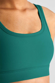 Ribbed Sports Bra Light Support by bornfocus